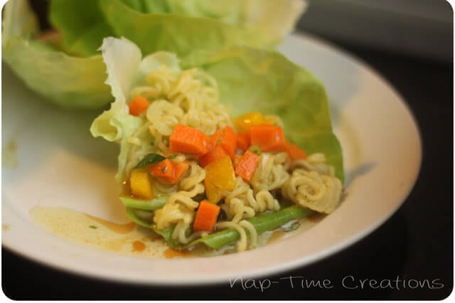 Lettuce Wraps on a plate.