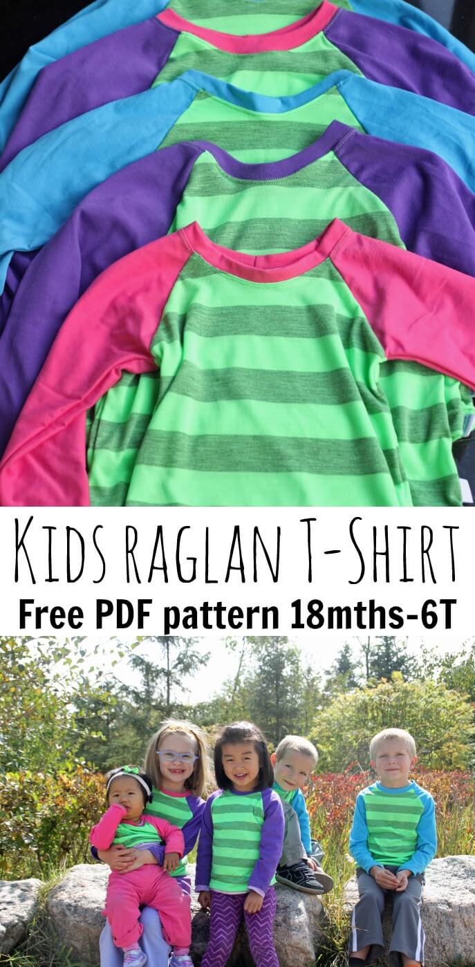 Free Raglan Shirt pattern on Nap-Time Creations.com #sewingpattern #freesewingpattern #sewingforkids