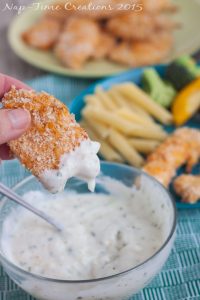 Chicken Fingers with Ranch Dipping Sauce.