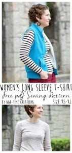 Womens T-shirt Pattern FREE size xs-xl found on Nap-Time Creations
