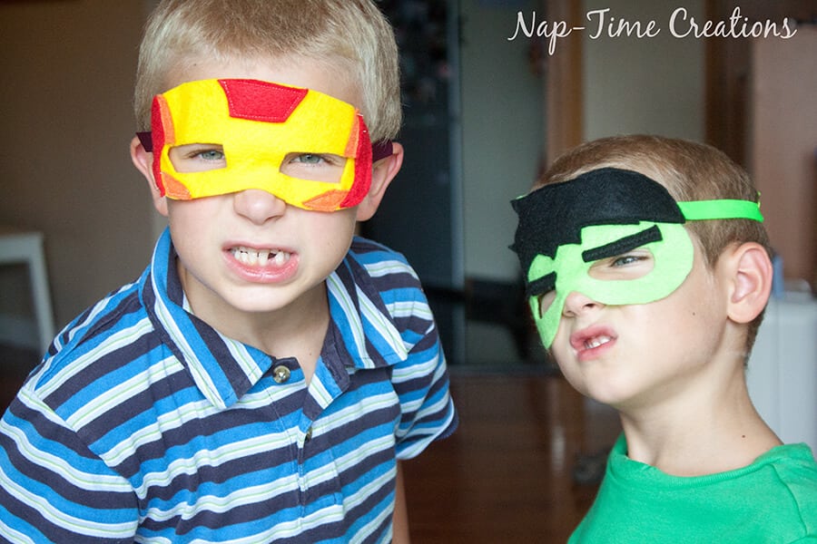 DIY Superhero Masks by Nap-Time Creations
