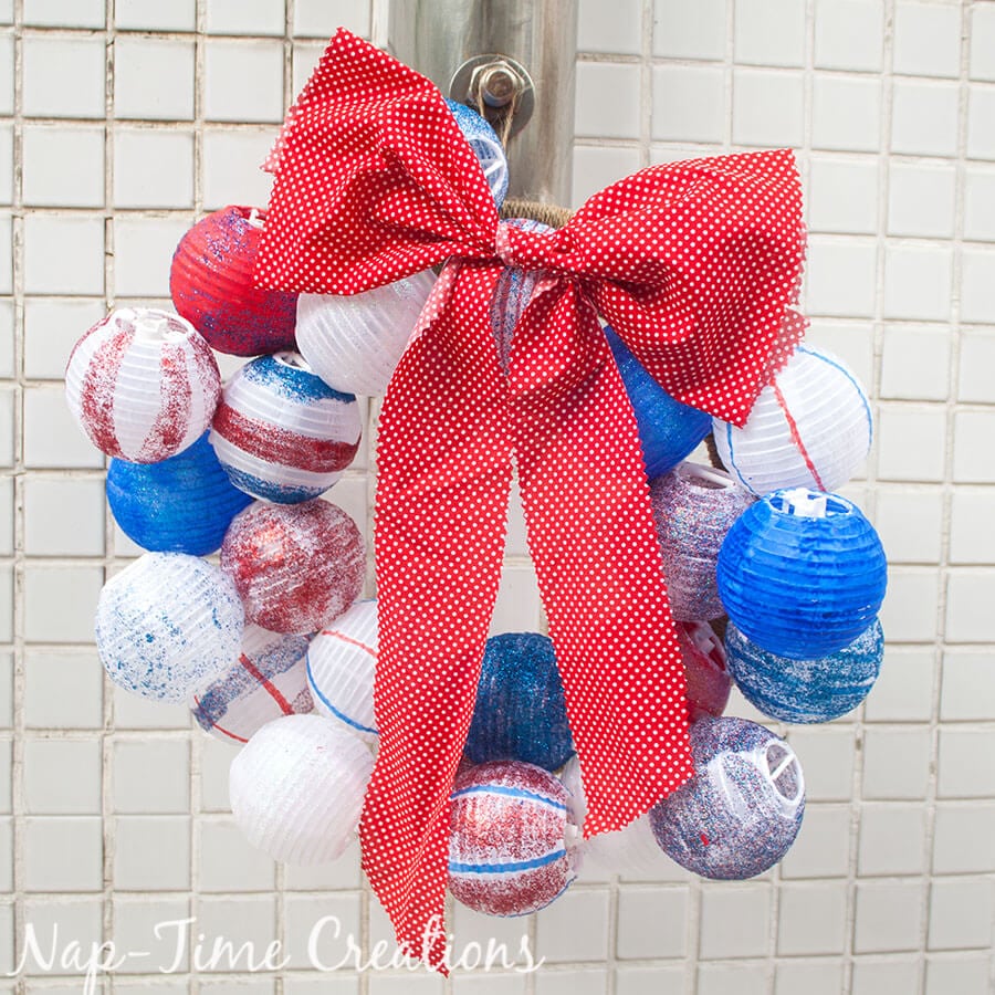 red-white-and-blue-ball-wreath 1